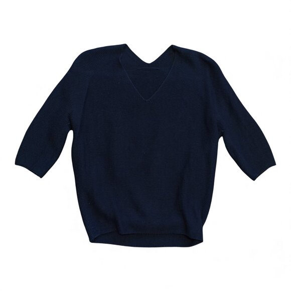 Uniqlo 3D Cocoon Silhouette Sweater – Navy, XS, 100% Cotton - Picture 2 of 4